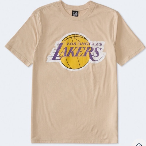 Los Angeles Lakers Unisex Beige T-Shirt - Picture 1 of 7